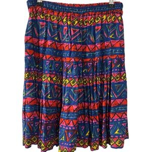 Colorful Geometric Patterned Skirt‎ 1990's
